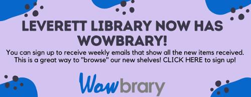 You can now sign up for Wowbrary!
